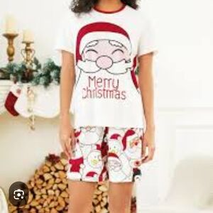 NWT Womens PatPat Santa Claus Christmas Pajama Set